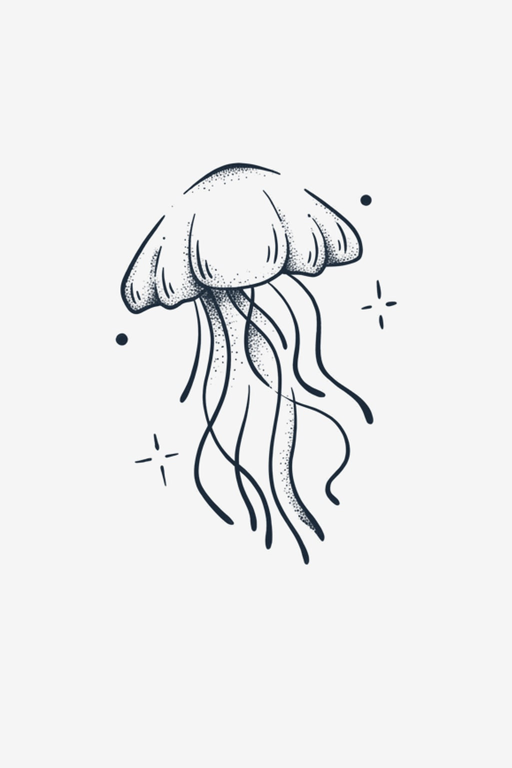 Meduză Stelară - tatuaj temporar Inklabs