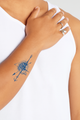Direcție – Tatuaj Semipermanent Minimalist cu Busolă și Linii Simbolice

