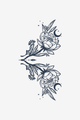 Fleurs et Lune